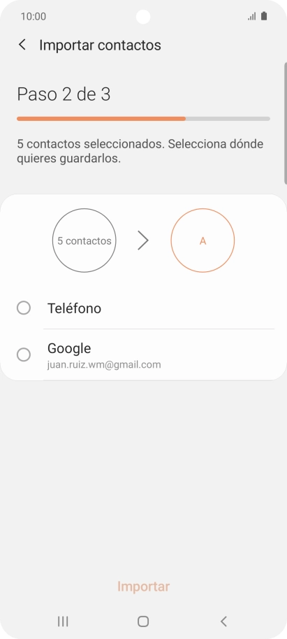 Pulsa Teléfono.