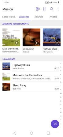 Pulsa el archivo de música deseado.