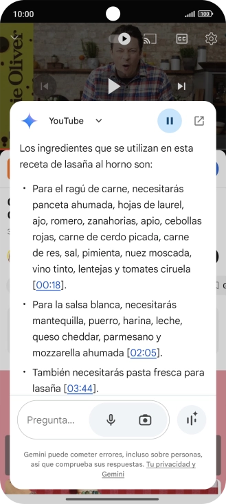 La respuesta de Gemini a tu pregunta se visualiza ahora en la pantalla.