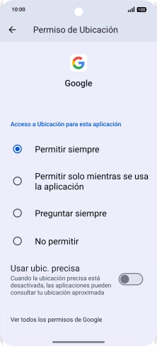 Pulsa el ajuste deseado.