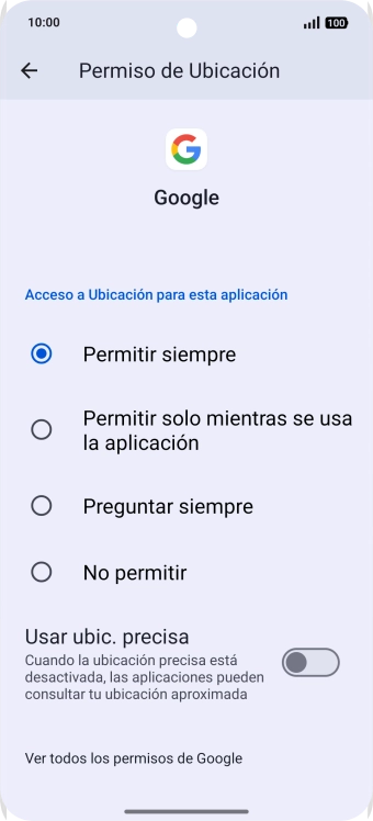 Pulsa el ajuste deseado.