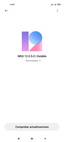 Pulsa Comprobar actualizaciones. Si hay una versión de software nueva disponible, aparecerá ahora en la pantalla. Sigue las indicaciones de la pantalla para actualizar el software del teléfono.