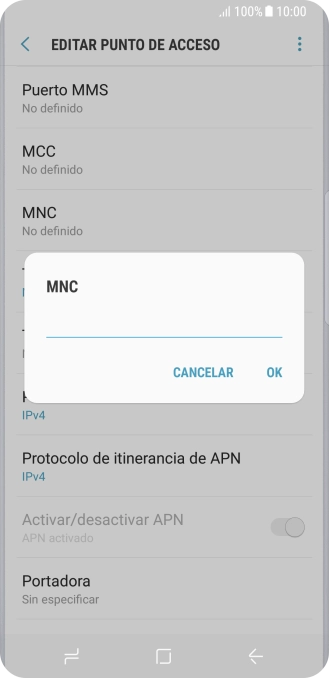 Introduce 01 y pulsa OK.