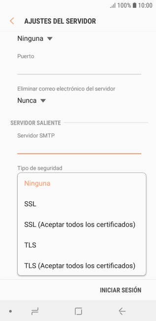 Pulsa Ninguna para desactivar la función.