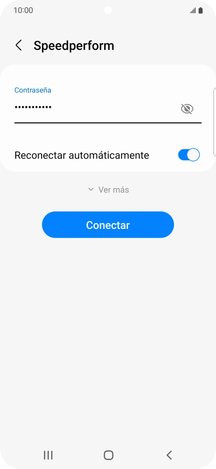 Introduce la contraseña de la red wifi y pulsa Conectar.