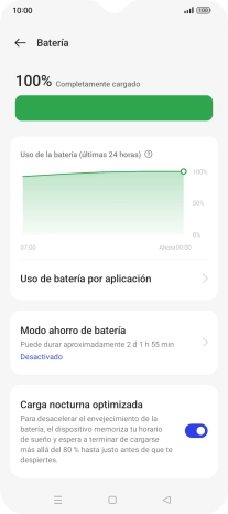 Pulsa Modo ahorro de batería.