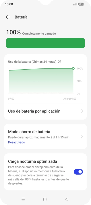 Pulsa Modo ahorro de batería.