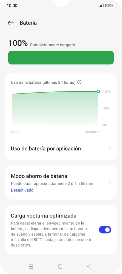 Pulsa Modo ahorro de batería.