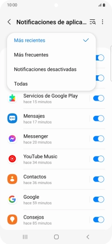 Pulsa el ajuste deseado.