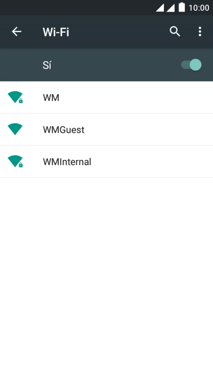 Pulsa la red wifi deseada.