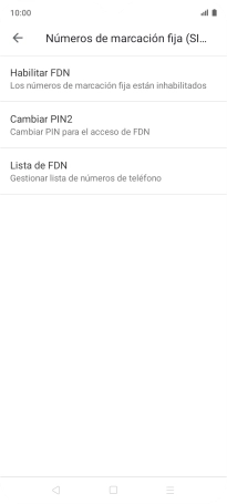 Pulsa Habilitar FDN.