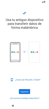 Sigue las indicaciones de la pantalla para transferir contenido desde el otro teléfono y finalizar la activación de tu teléfono.