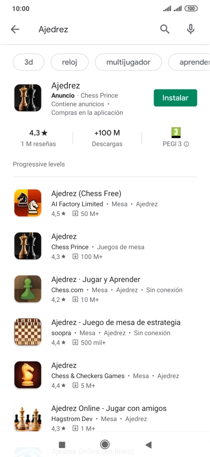 Pulsa la app deseada.