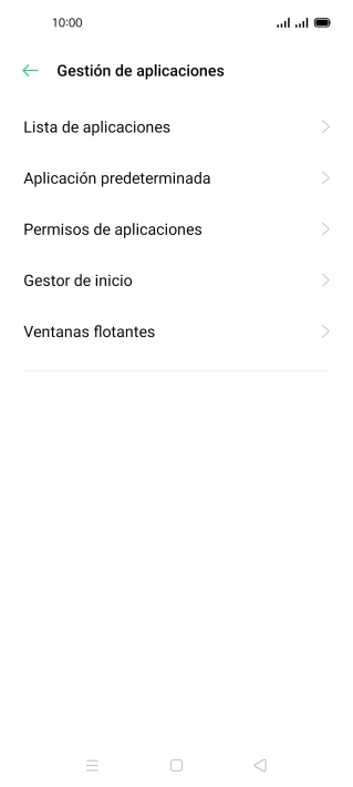 Pulsa Lista de aplicaciones.