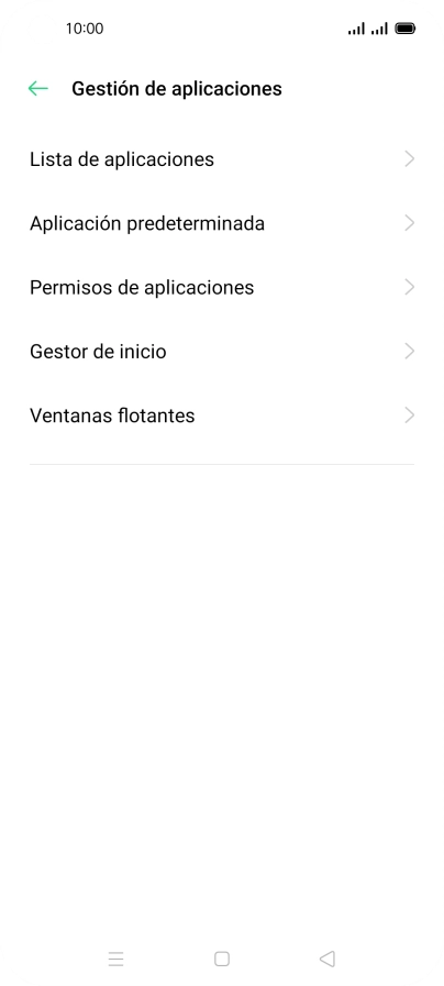 Pulsa Lista de aplicaciones.
