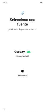 Pulsa el ajuste deseado y sigue las instrucciones de la pantalla para transferir el contenido del otro teléfono.