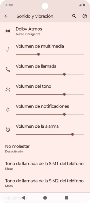 Pulsa Tono de llamada de la ‹SIM› del teléfono.