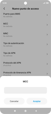 Introduce 214 y pulsa Aceptar.