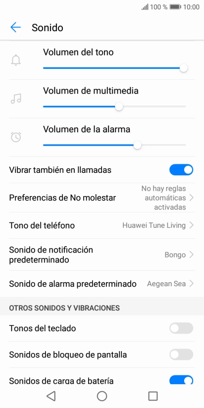 Pulsa Tono del teléfono.