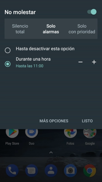 Si activas la función, sigue las indicaciones de la pantalla para seleccionar los ajustes deseados y pulsa LISTO.
