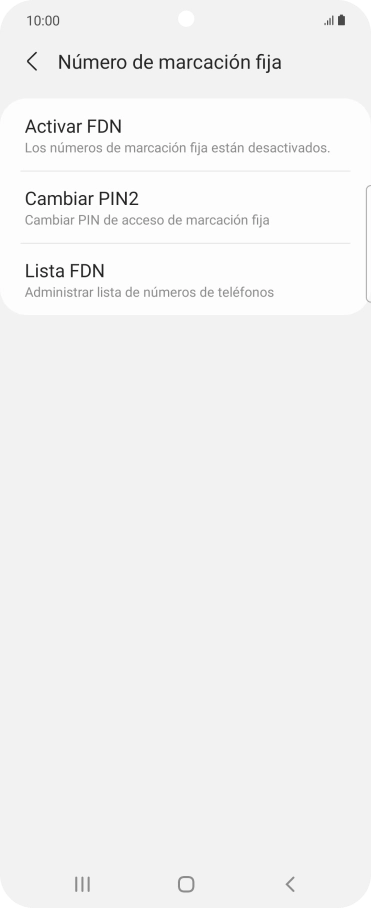 Pulsa Activar FDN.