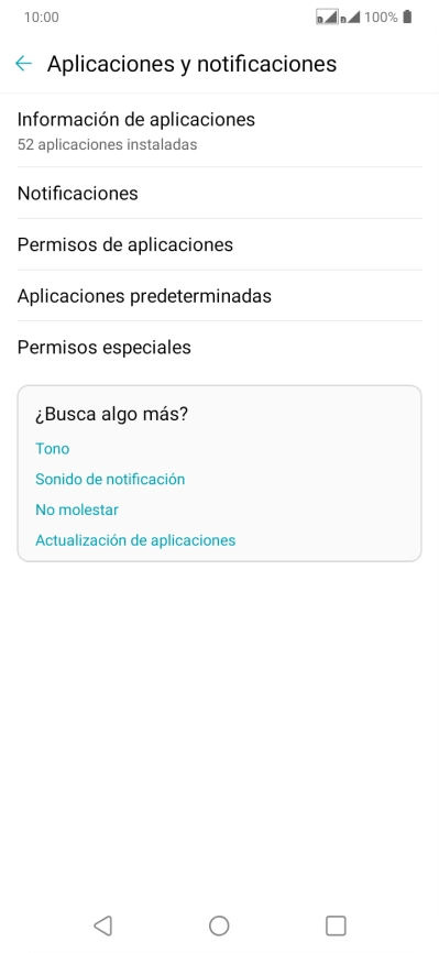 Pulsa Información de aplicaciones.