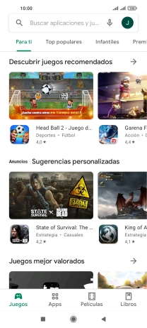 Pulsa en el campo de búsqueda.