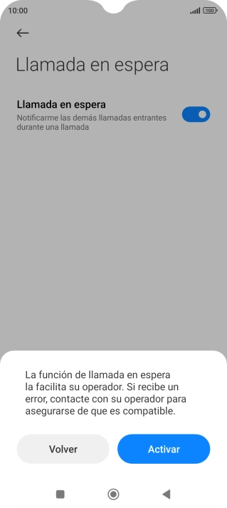 Si activas la función, pulsa Activar.