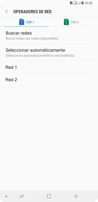 Pulsa la red deseada.