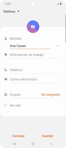 Pulsa Teléfono e introduce el número de teléfono deseado.
