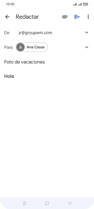Pulsa el icono de anexos.