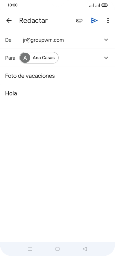 Pulsa el icono de anexos.