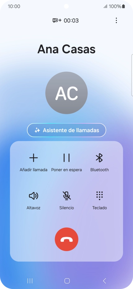 Pulsa Asistente de llamadas cuando tengas una llamada en curso.