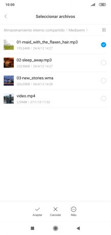 Al encontrar un timbre de llamada de tu gusto, pulsa Aceptar.