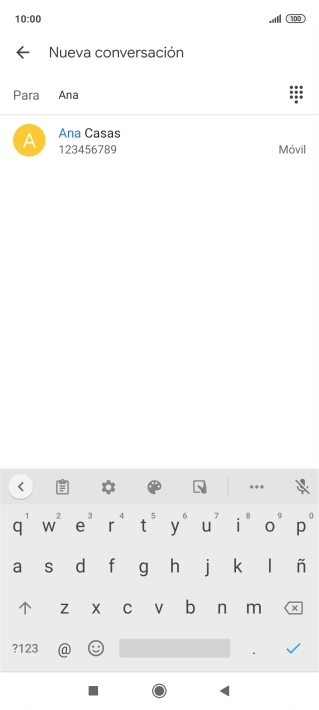 Pulsa el contacto deseado.