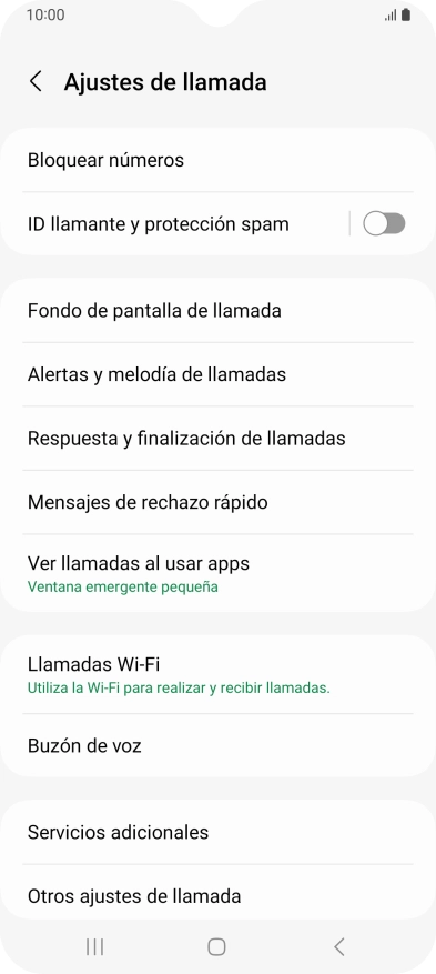 Pulsa Buzón de voz.