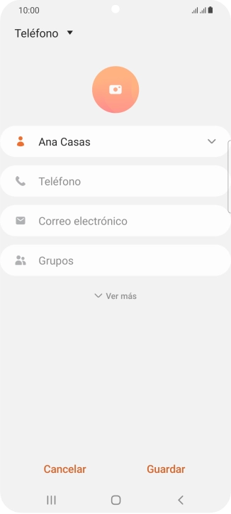 Pulsa Teléfono e introduce el número de teléfono deseado.