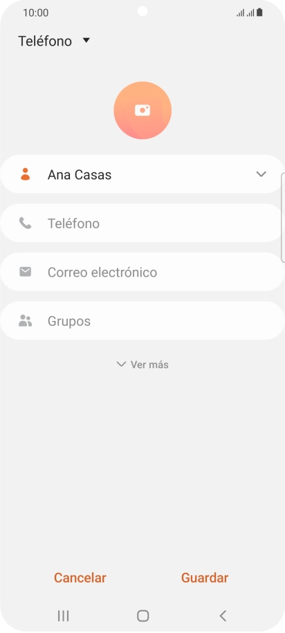 Pulsa Teléfono e introduce el número de teléfono deseado.