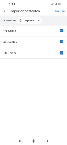 Pulsa en el campo junto a los contactos deseados.