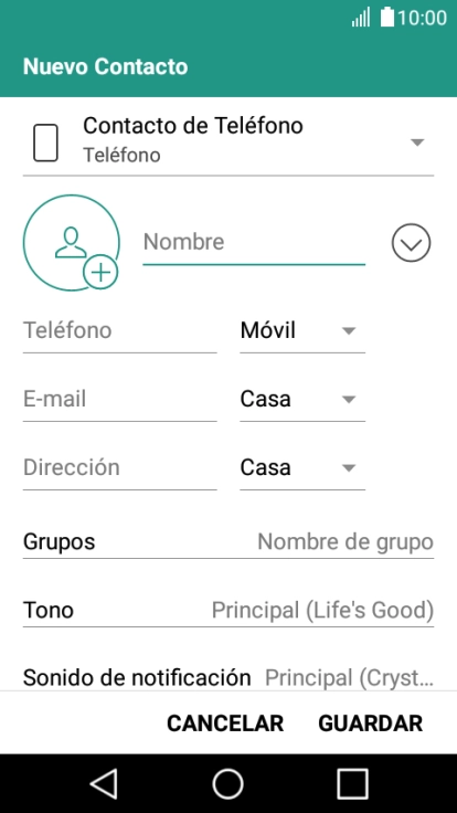 Pulsa la lista desplegable de la guía.