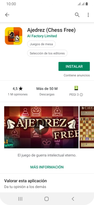 Pulsa INSTALAR y sigue las indicaciones de la pantalla para instalar la app.