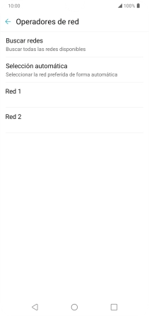 Pulsa la red deseada.