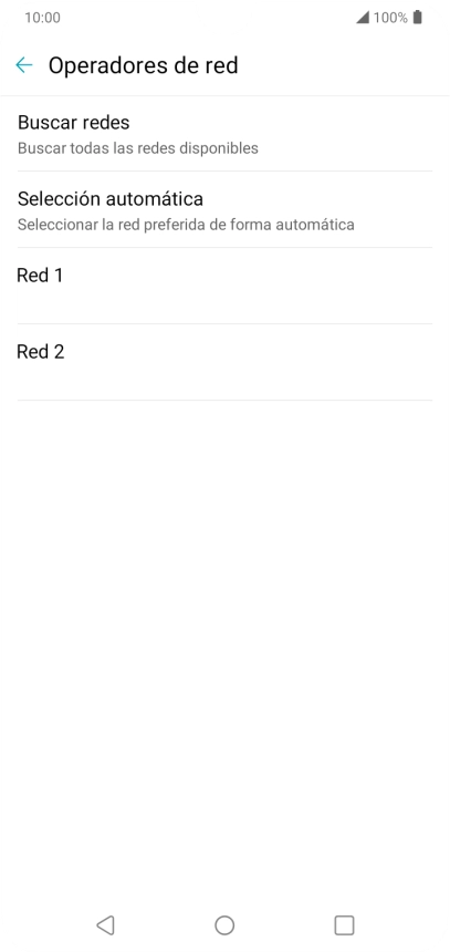 Pulsa la red deseada.