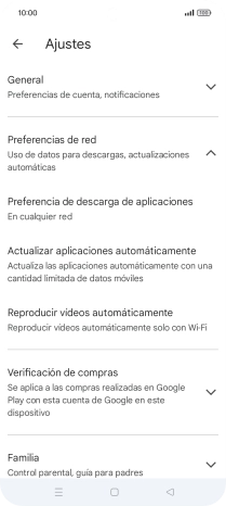 Pulsa Actualizar aplicaciones automáticamente.