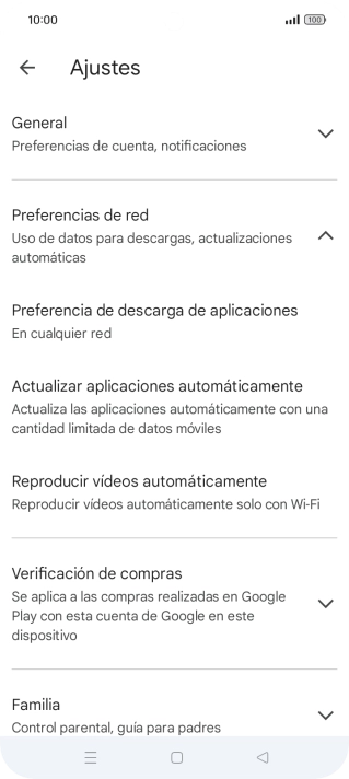 Pulsa Actualizar aplicaciones automáticamente.
