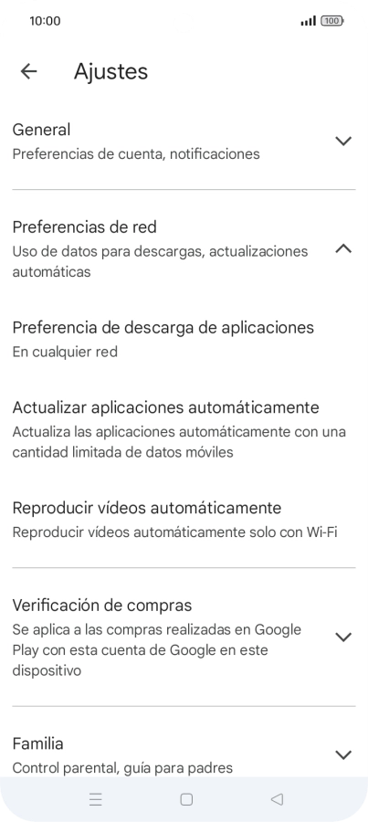 Pulsa Actualizar aplicaciones automáticamente.