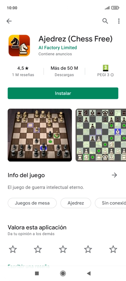 Pulsa Instalar y sigue las indicaciones de la pantalla para instalar la app.