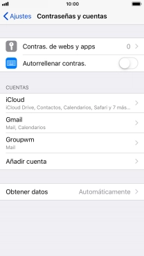 Pulsa la cuenta deseada.