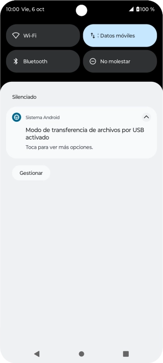 Pulsa Toca para ver más opciones.