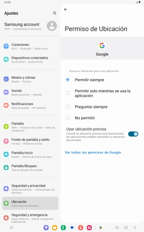 Pulsa el ajuste deseado.